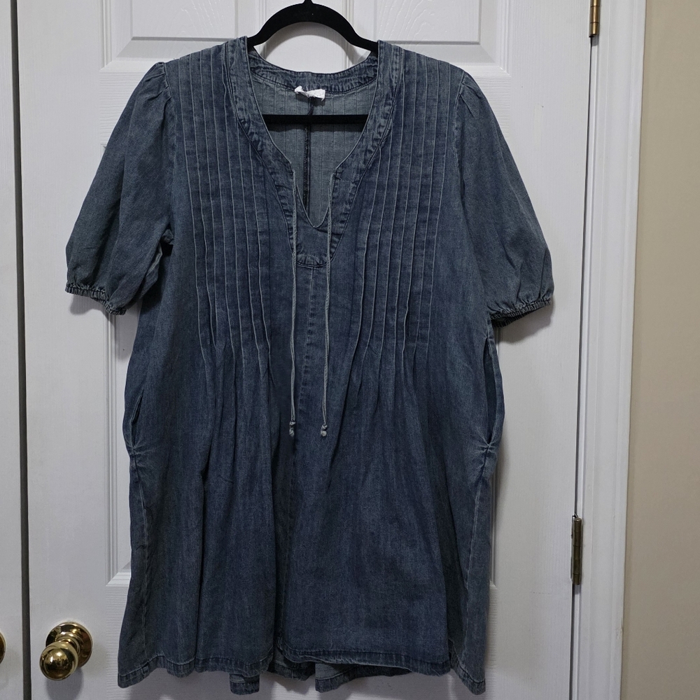 LOVELO Casual Denim Tunic Dress